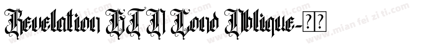 Revelation BTN Cond Oblique字体转换